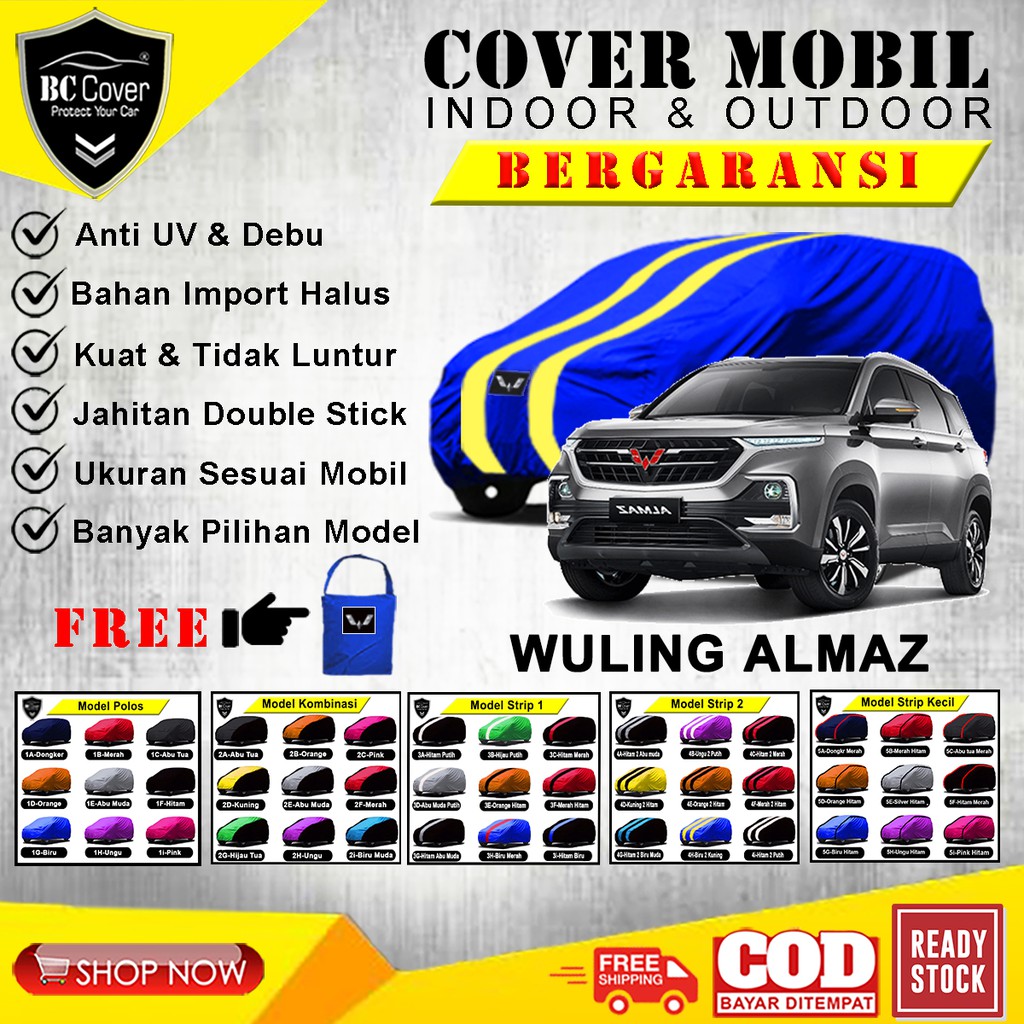 Body Cover Mobil Wuling Almaz / Sarung Wuling Almaz / Selimut Mantol Tutup Pelindung Jas Mantol Kerudung Penutup Mantel Mobil Almaz Outdoor
