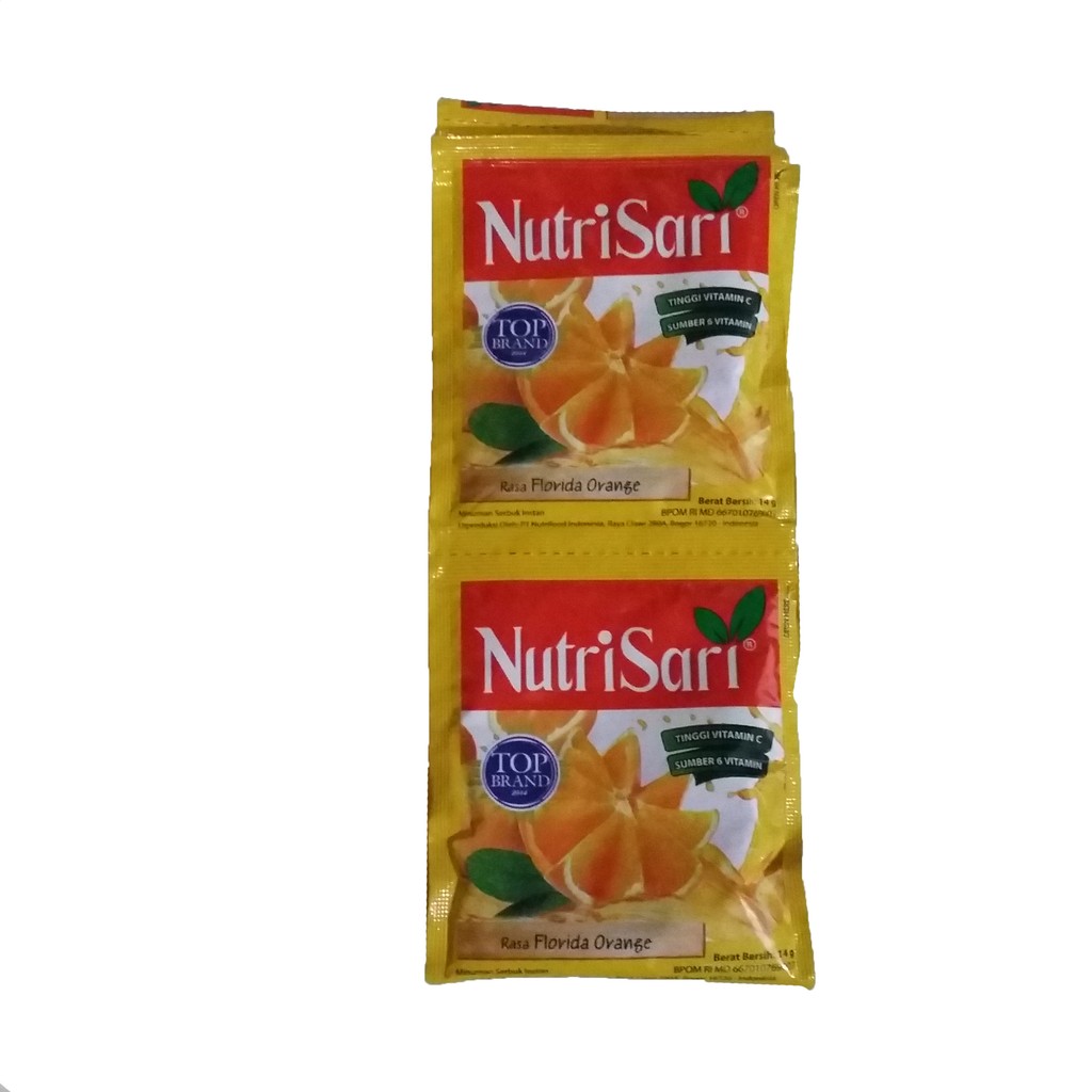 

Nutrisari Florida Orange 10x14gr / Minuman Jeruk