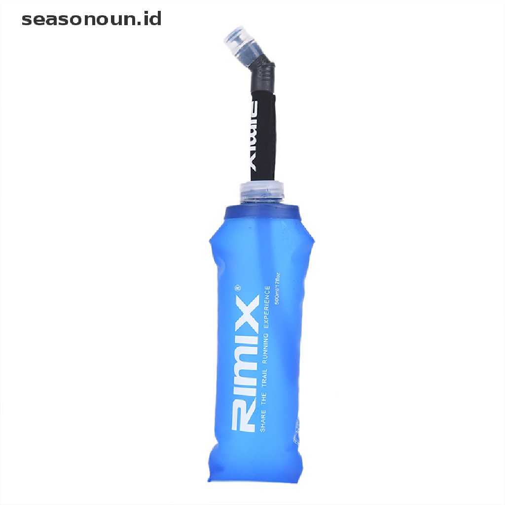 Botol Air Minum Bahan TPU Lembut Model Lipat 500ml Untuk Lari