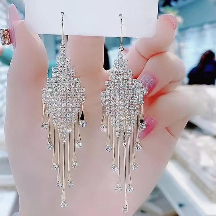 4E9 Anting hijab jurai full mata  anting pengantin