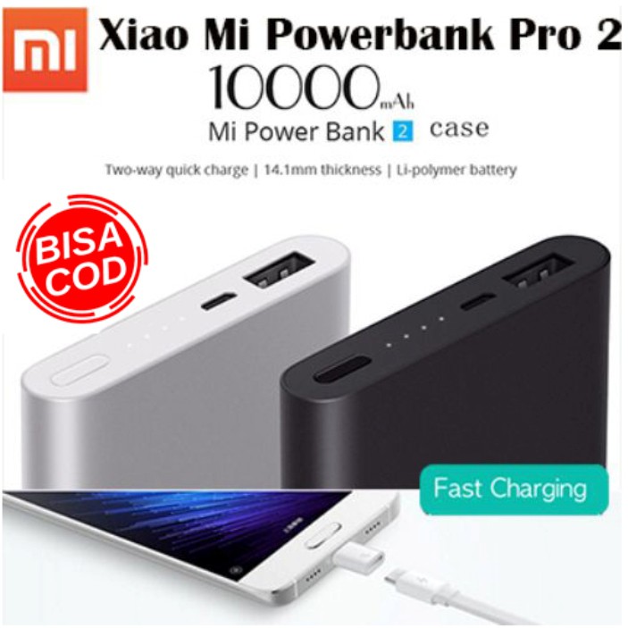 POWERBANK XIAOMI MI PRO 2 10.000 MAH FAST CHARGING ORIGINAL