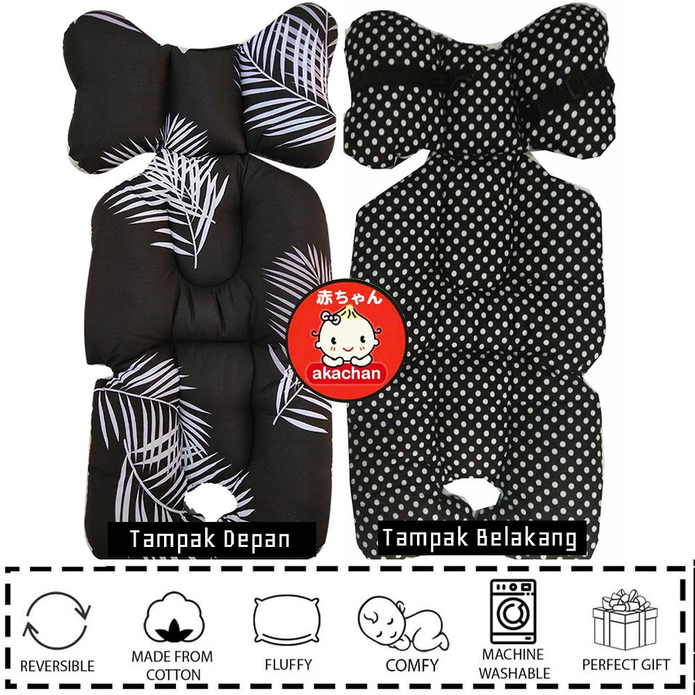 PALMA POLKA Alas STROLLER PAD stroler carseat bouncer Akachan kereta dorong seatpad borny liner