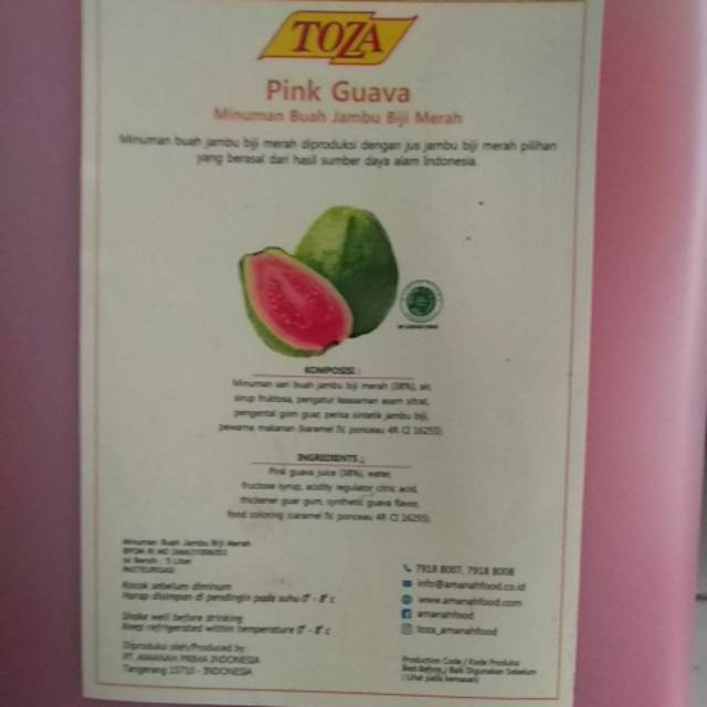 

Toza Juice Buah Jambu 5 Liter / Galon