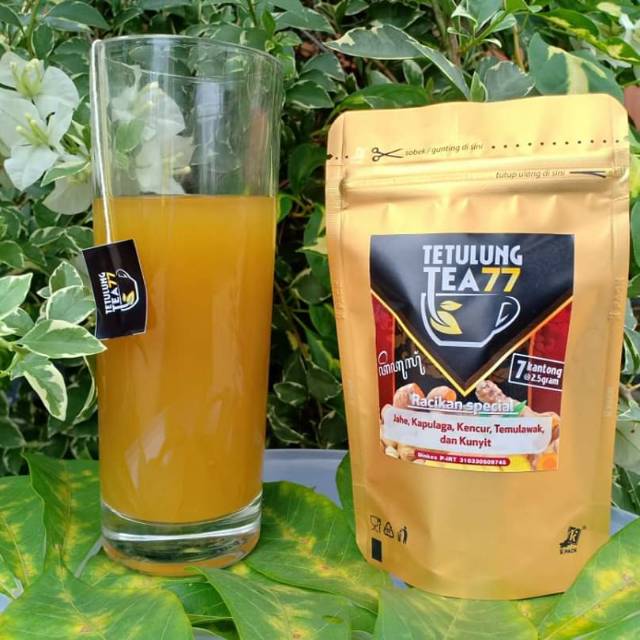 

Tetulung Tea 77 / terh celup rempah (kunyit, jahe, kapulaga, kencur)