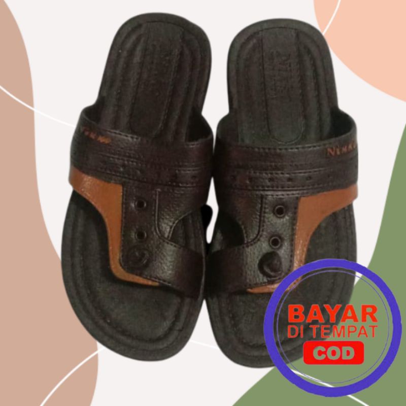 NIKKO sandal karet japit pria/hitam