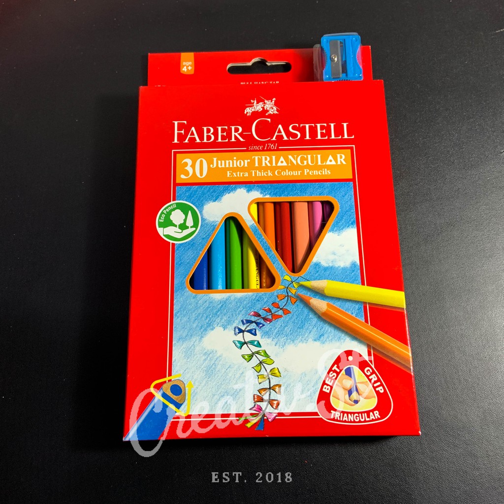 

FABER CASTELL Junior Triangular Colour 30 Warna Pensil Warna Anak