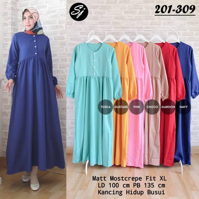 GAMIS MOSTCREPE ORI BY SJ, JAMINAN KUALITAS