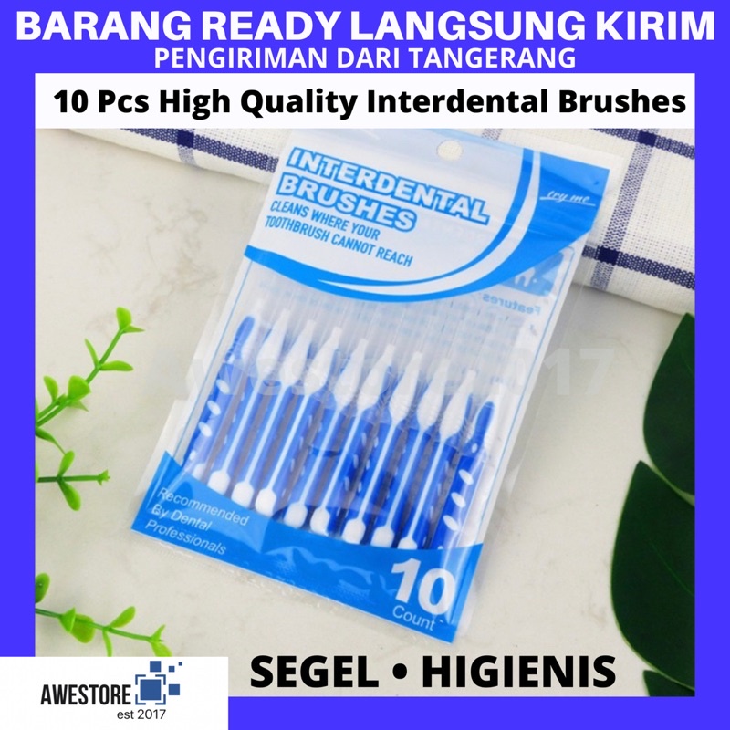 10 Pcs Sikat Gigi Ortho Behel Kawat Gigi Interdental Brush Tusuk Floss Y Shaped Bentuk