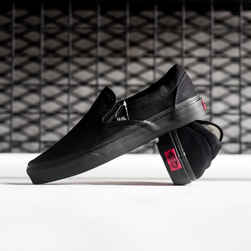 SLIP-ON BLACK BLACK CLASSIC ORIGINAL 100%