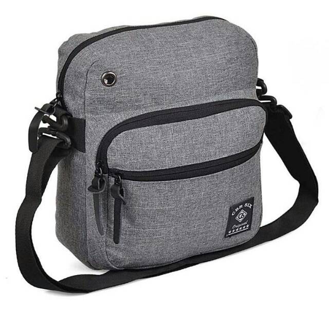 Tas Kecil Pria Selempang Awet Kuat Tahan Lama Original Bandung Warna Abu Real Picture