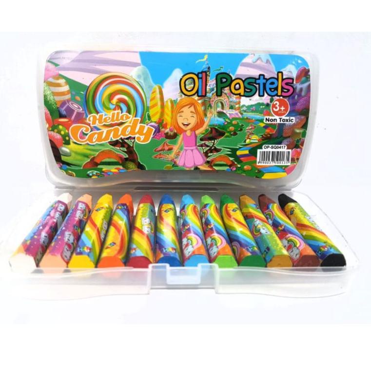 

Harga TERMURAAH.. ( 1Box / 144pcs Warna ) Crayon / Krayon Mini 12 Warna Oil Pastels CJP