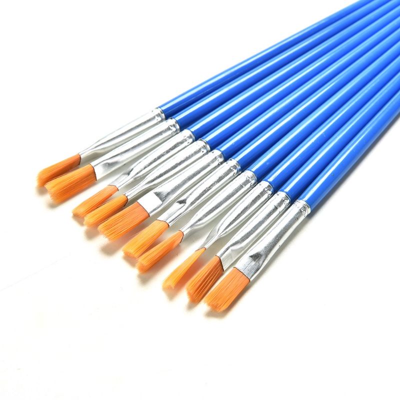 

RB Kuas Lukis Flat Brush Body Painting Bahan Nilon Warna Biru