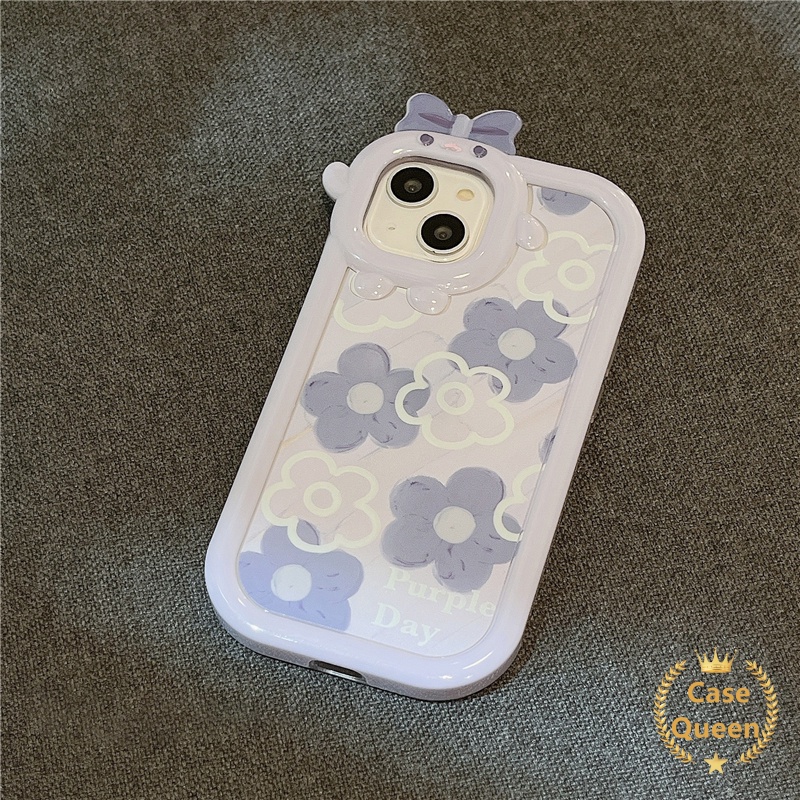 Soft Case Desain Bunga Ungu 3D Untuk Vivo Y35 Y22 Y15s Y15A Y01 Y50 Y30 Y30i Y12 Y11 Y15 Y33S YY21 Y20 Y21S Y21I Y17 Y20 Y21T Y21N Y21T Y1S