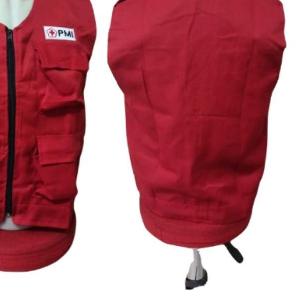 ✳ Rompi pmi wira warna merah#rompi pmr merah#rompi pmi wira#rompi pmi oblong#kemeja pmi ❁