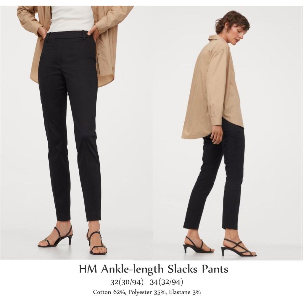 1421006 HM Patterned Slacks Light Pink Floral - Navy - Black Celana Wanita