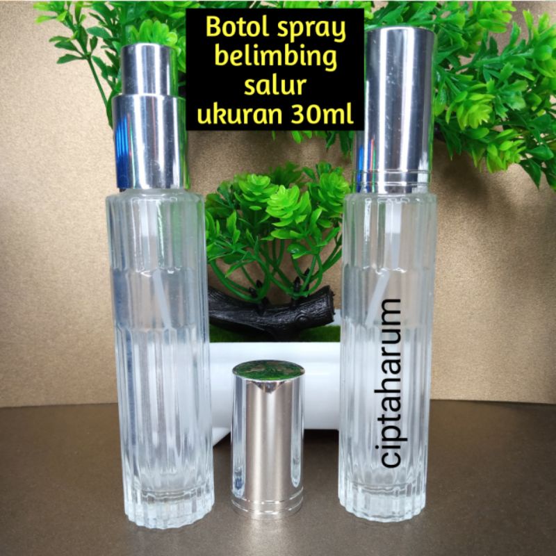 (SALEE) Botol Spray 30ml model belimbing salur tempat kosmetik 30cc