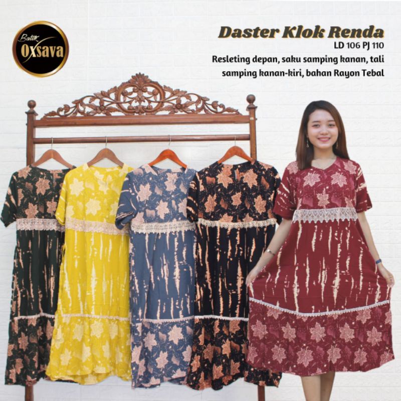 Daster Klok Renda Oxsava