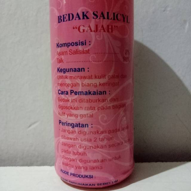 Bedak Salicyl non menthol cap Gajah