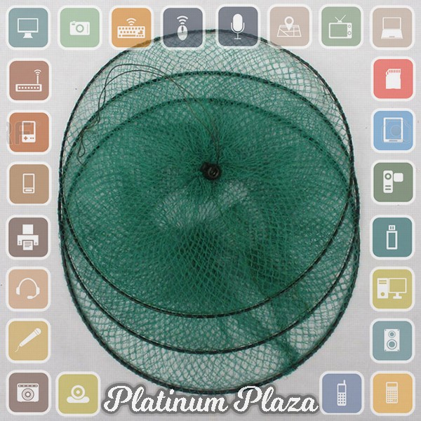 TONQUU Jaring Pancing Ikan Udang Shrimp Fishing Net Cage Foldable 2 Layers - SCZ620 - Green`2PG2P1-