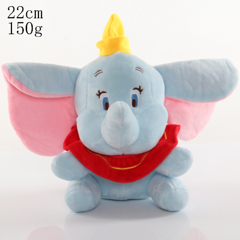 1pc Boneka Dumbo Kartun Anime Gajah Bahan Plush Lembut Ukuran 22cm 12cm Untuk Hadiah Ulang Tahun