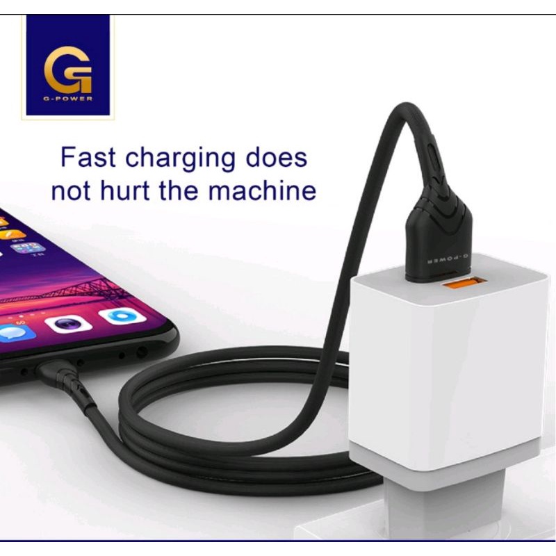 G-POWER U11 KD KABEL DATA USB MICRO TYPE C WITH SUPPORT 2.4A QUICK CHARGE FAST TRANSMISSION