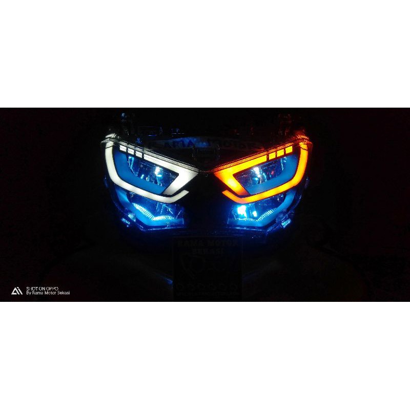 HEADLAMP NMAX NEW 2020 CUSTOM DRL 2 MODE RUNNING