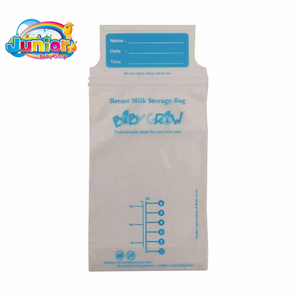 Baby Grow Breast Milk Storage Bag 6oz 40pcs