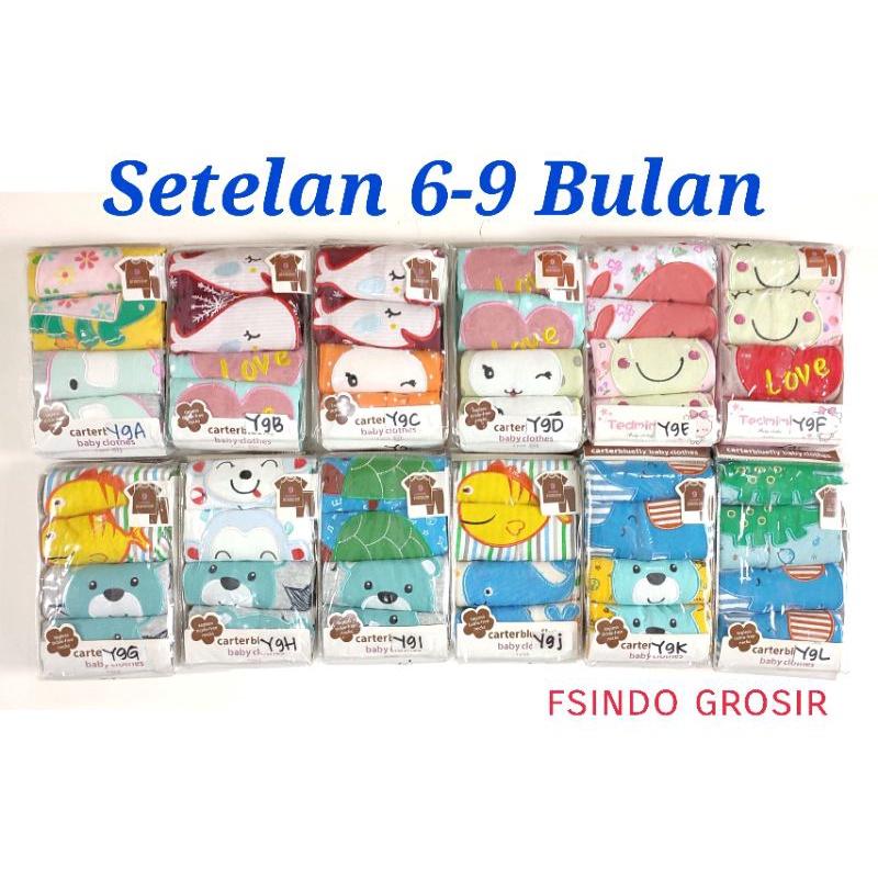 Setelan baju bayi atasan pendek celana panjang KODE Y/ baju bayi set