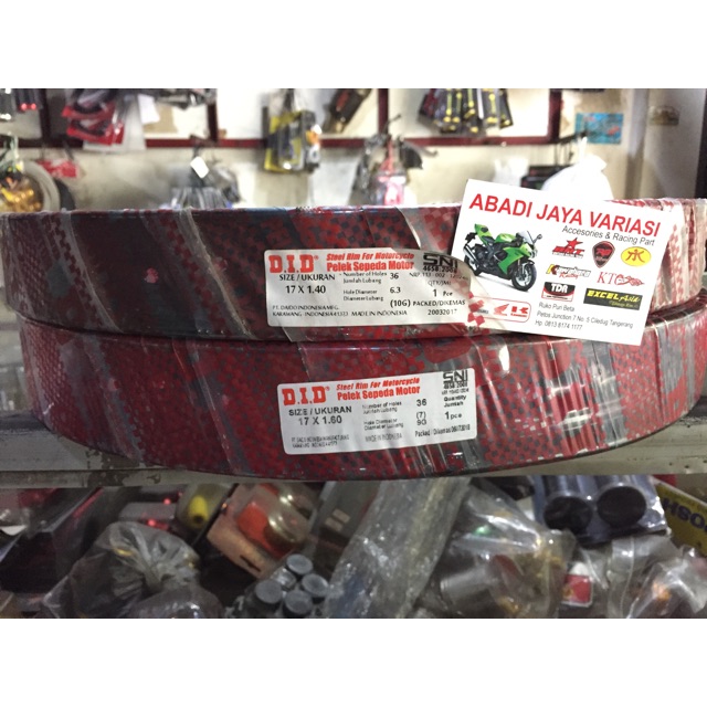 VELG DID HITAM RING 17 UKURAN 140 DAN 160 SEPASANG