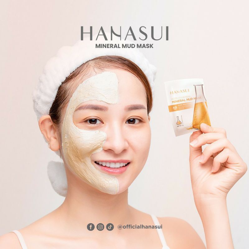 HANASUI MINERAL MUD MASK - KOREAN HERBAL PORE MINIMIZING (✔️BPOM)