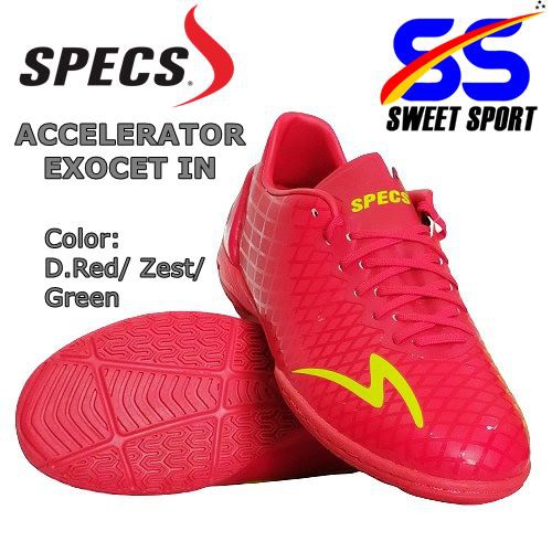 SEPATU FUTSAL SPECS ACCELERATOR EXOCET IN D Red/zest/ Green