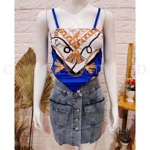 *IMPORT* Tank Top BKK / Crop Top Model Bandana Vintage / Retro-6