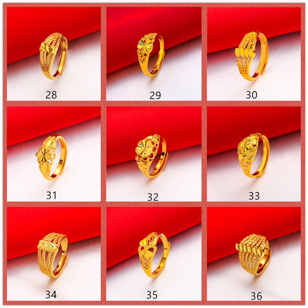 Cincin Emas Asli Kadar 700 Dewasa Desain 24K  Disesuaikan Gaya Minimalis Untuk Wanita