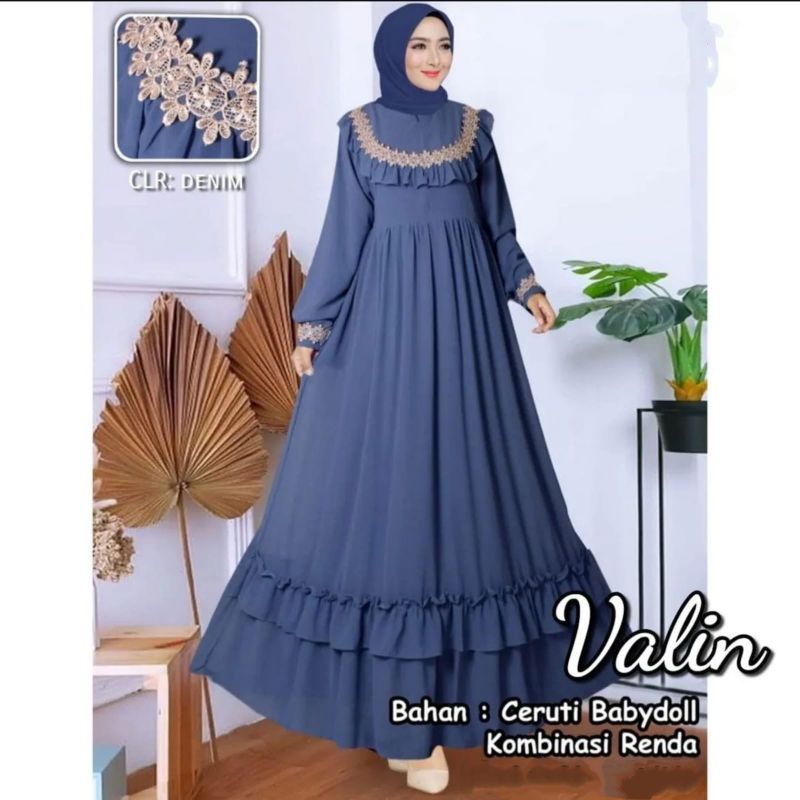 VALLIN DRESS GAMIS PREMIUM CERUTI PREMIUM ORIGINAL100% HIGH QUALITY100%