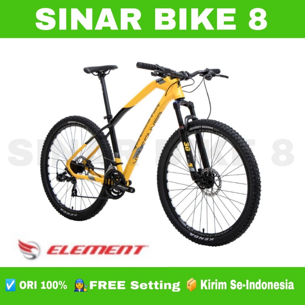 Sepeda Gunung MTB ELEMENT VANCOUVER Y8 Ukuran 27.5 Inch Alloy 24 Speed