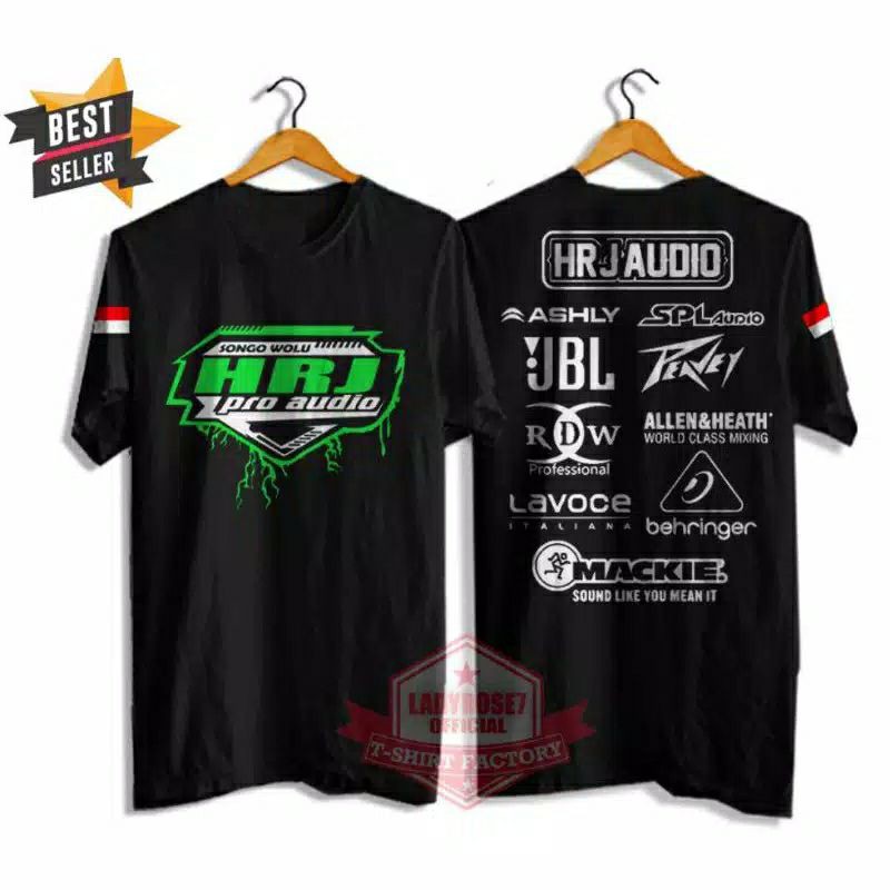 baju kaos hitam FANS HRJ AUDIO SOUND SISTEM terbaru...