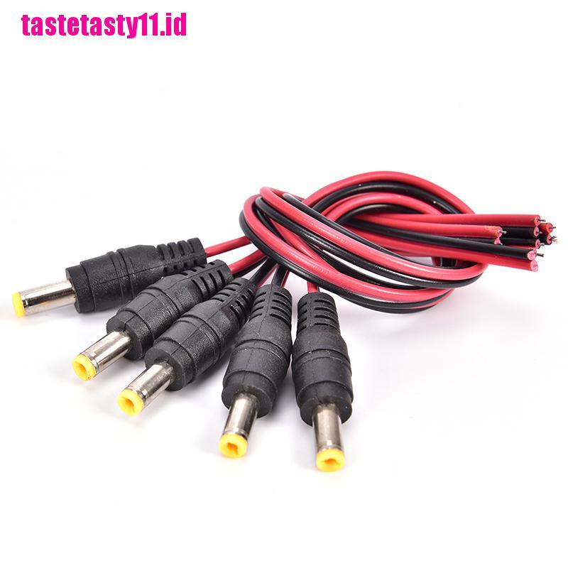 5 Pcs Kabel Konektor Power Socket Jack MaleDC Ukuran 5.5x2.1mm