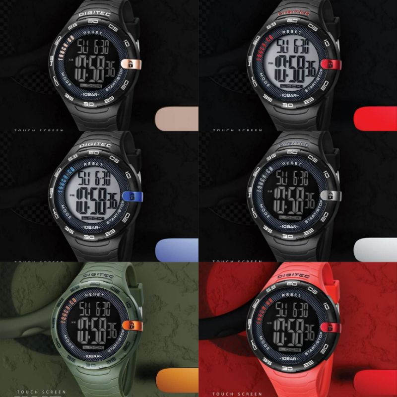 JAM TANGAN PRIA WANITA | RANTAI | KULIT | KARET | MURAH | DIGITEC TIPE - DS 8106 ORIGINAL