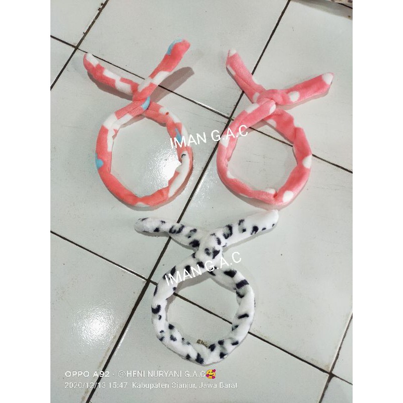 bando bludru kawat bunny chibi/ bando bludru chibi.headband bulu