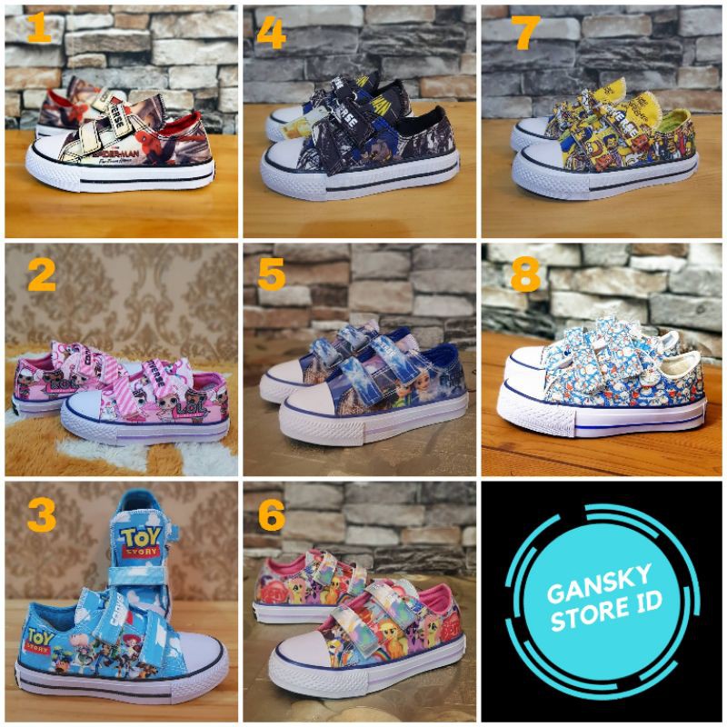 SEPATU ANAK CONVERSE SUPERHERO PREMIUM HIGH QUALITY CONVERSE ANAK KARTUN