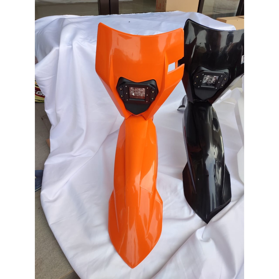 SPAKBOR DAN LAMPU KTM 250/SLEBOR DAN BATOK LAMPU KTM 250/KEDOK LAMPU DEPAN KTM LED