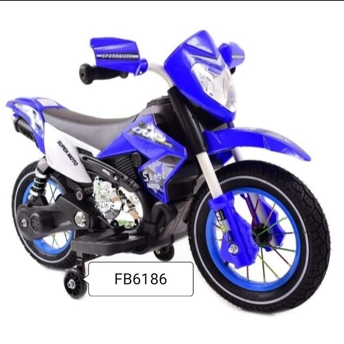 Mainan Anak Motor Aki Trail Motor Aki Moto Cross FB6186 Dp