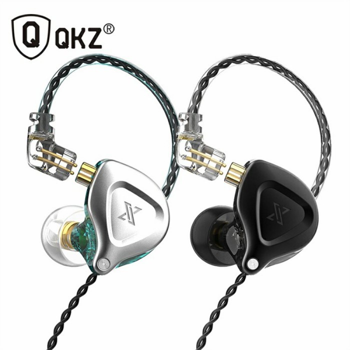 QKZ ZX2 with Mic Earphone In Ear Hifi Dynamic Heavy Bass Bahan Metal