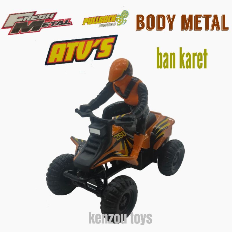 Diecast Motor Gunung ATV'S Fresh Metal Pullback