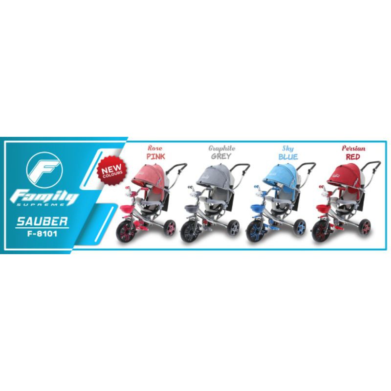 Sepeda roda tiga family F-8101 stroller
