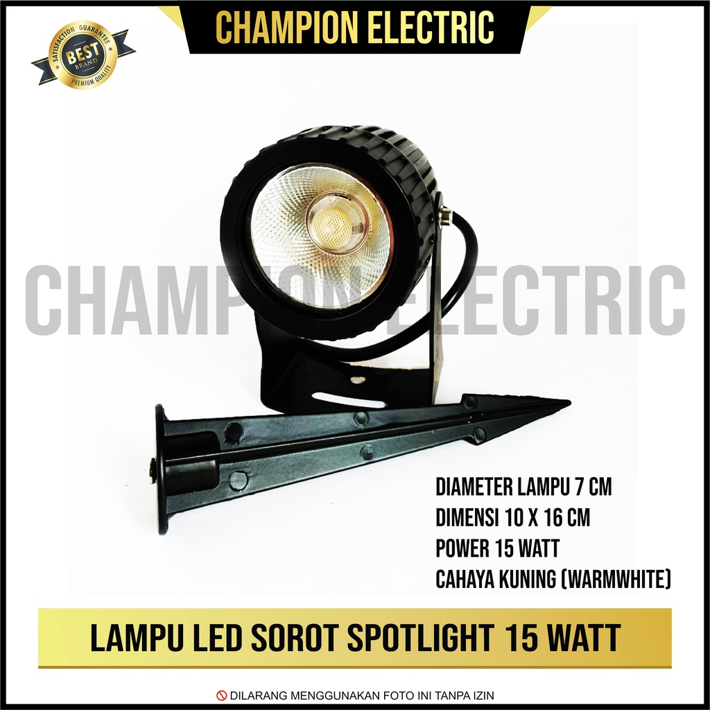 Jual Lampu Sorot LED 15W 15 Watt Outdoor Taman Spot Light Tembak