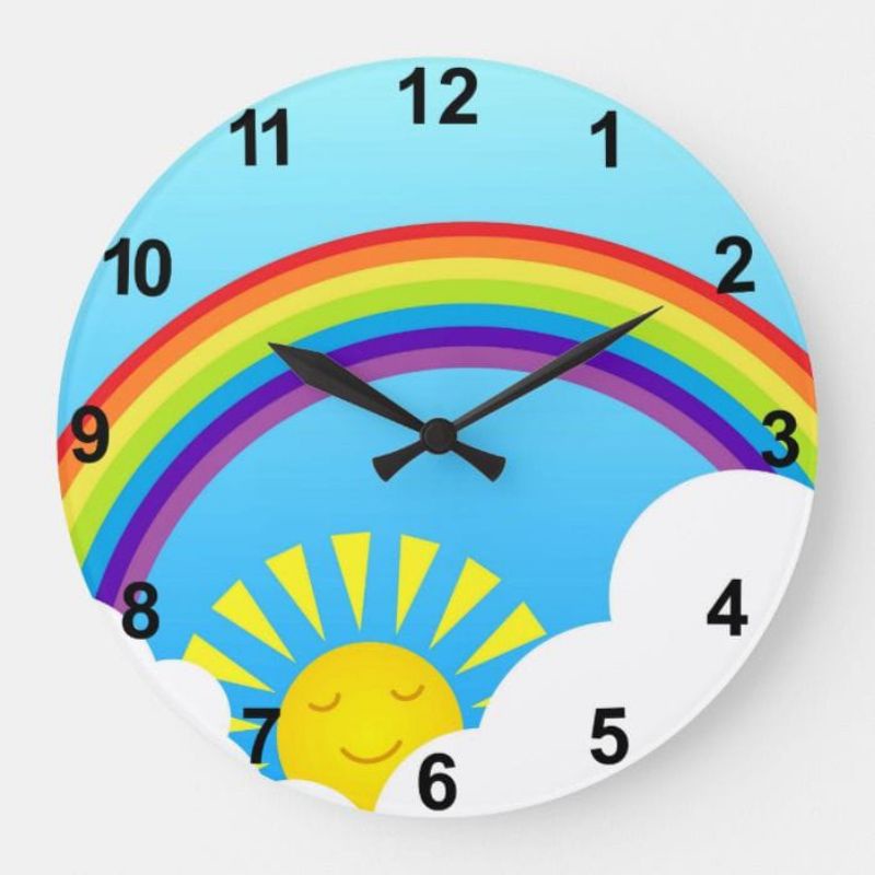 Jam Dinding Anak Custom Model Kartun Lucu Unik Minimalis-A15