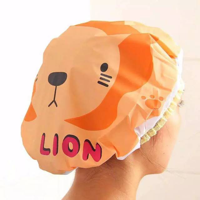 Shower Cap Karakter / Penutup Kepala Anti Air / Topi Mandi Lucu WaterProof