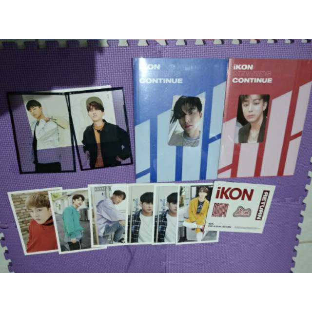 IKON NEW KIDS CONTINUE (UNSEALED) PC HANBIN BLUE, YUNHYEONG RED