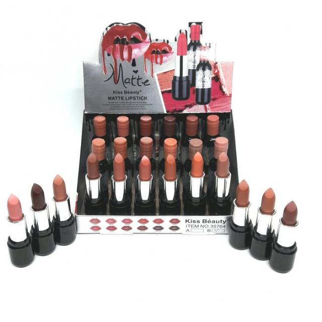 Lipstick KISSBEAUTY MATTE SEMI NUDE 12.PCS
